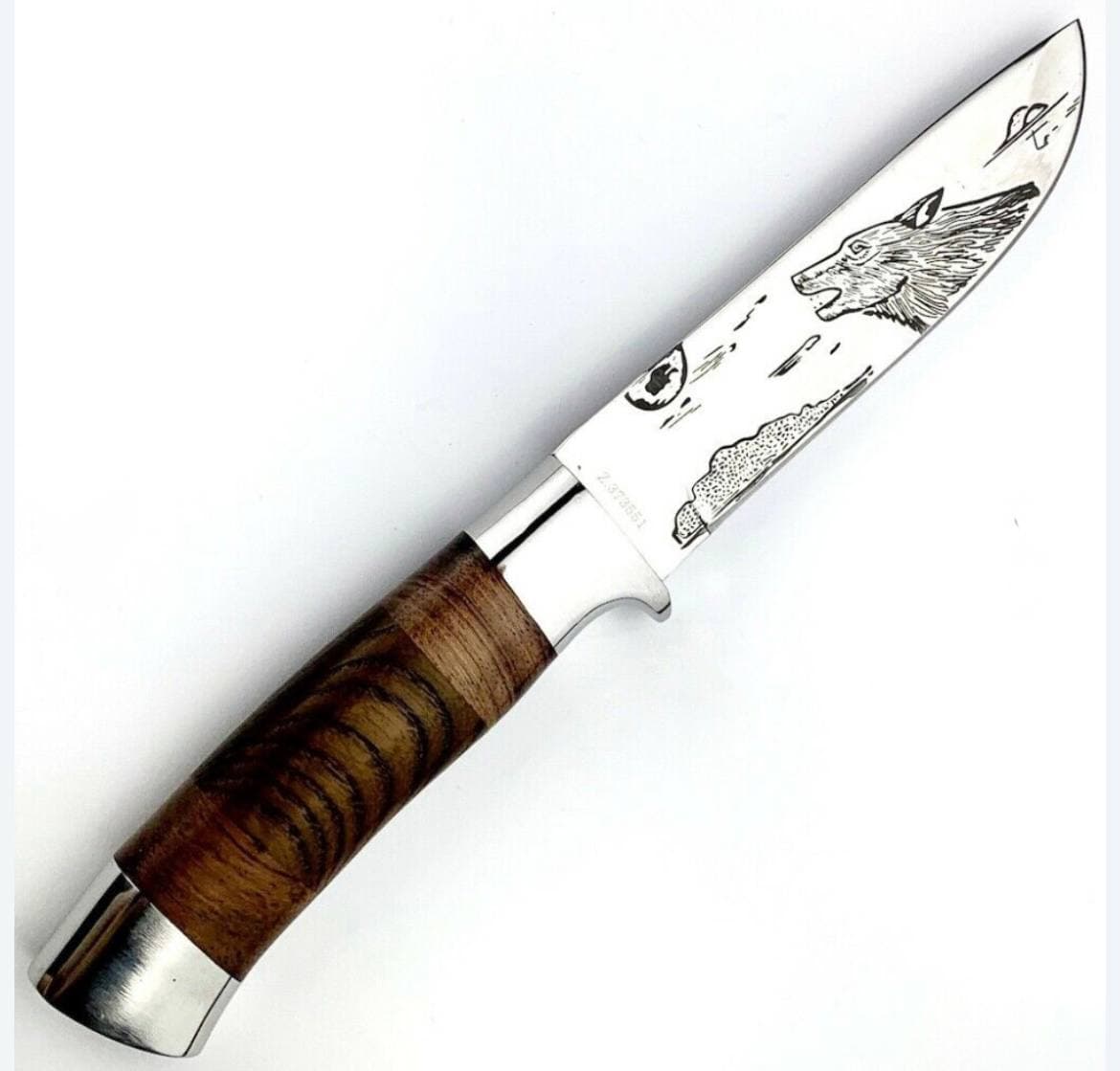 Lovački Nož Gravura Vuka 65x13