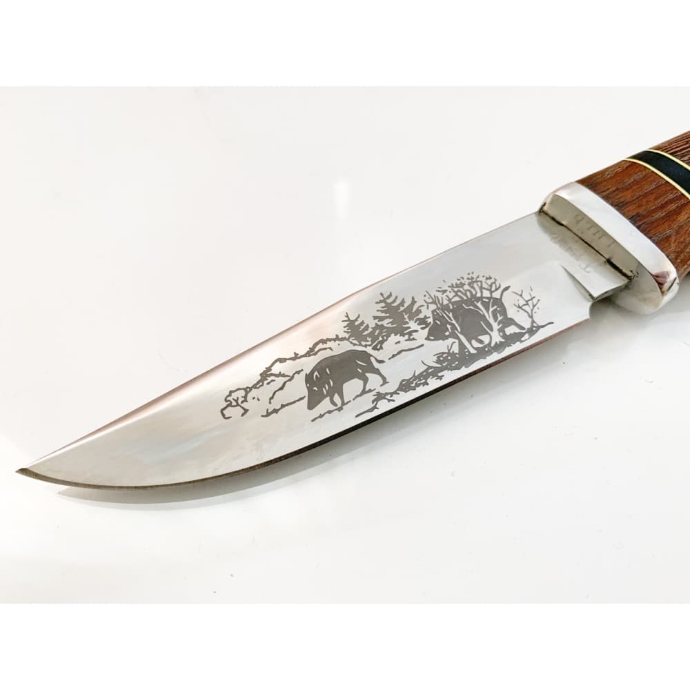 Lovački Nož Gravura Divljih Svinja 65X13